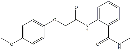 2-{[2-(4-methoxyphenoxy)acetyl]amino}-N-methylbenzamide Struktur