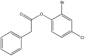 2-bromo-4-chlorophenyl 2-phenylacetate Struktur