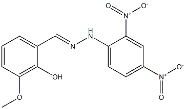 2-hydroxy-3-methoxybenzaldehyde N-(2,4-dinitrophenyl)hydrazone Struktur