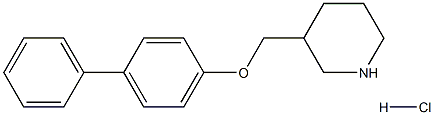 3-[([1,1'-biphenyl]-4-yloxy)methyl]piperidine hydrochloride Struktur