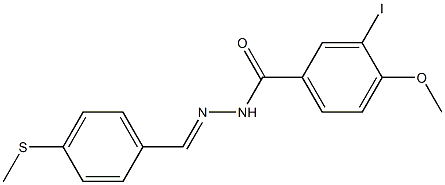 3-iodo-4-methoxy-N'-{(E)-[4-(methylsulfanyl)phenyl]methylidene}benzohydrazide Struktur