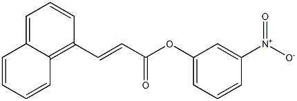 3-nitrophenyl (E)-3-(1-naphthyl)-2-propenoate Struktur