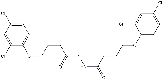 4-(2,4-dichlorophenoxy)-N'-[4-(2,4-dichlorophenoxy)butanoyl]butanohydrazide Struktur