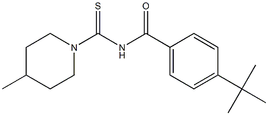 4-(tert-butyl)-N-[(4-methyl-1-piperidinyl)carbothioyl]benzamide Struktur