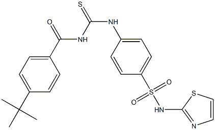 4-[({[4-(tert-butyl)benzoyl]amino}carbothioyl)amino]-N-(1,3-thiazol-2-yl)benzenesulfonamide Struktur