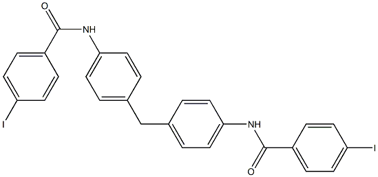 4-iodo-N-(4-{4-[(4-iodobenzoyl)amino]benzyl}phenyl)benzamide Struktur