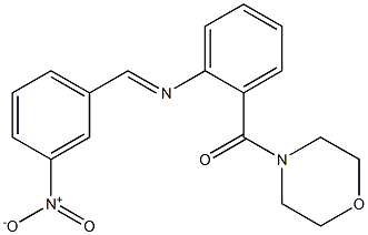 4-morpholinyl(2-{[(E)-(3-nitrophenyl)methylidene]amino}phenyl)methanone Struktur