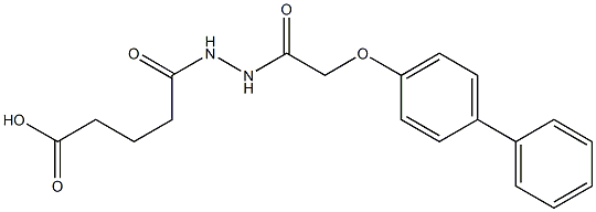 5-{2-[2-([1,1'-biphenyl]-4-yloxy)acetyl]hydrazino}-5-oxopentanoic acid Struktur