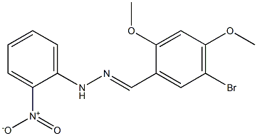 5-bromo-2,4-dimethoxybenzaldehyde N-(2-nitrophenyl)hydrazone Struktur