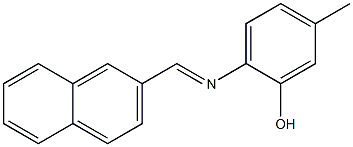 5-methyl-2-{[(E)-2-naphthylmethylidene]amino}phenol Struktur