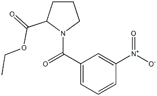 ethyl 1-(3-nitrobenzoyl)-2-pyrrolidinecarboxylate Struktur