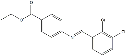 ethyl 4-{[(E)-(2,3-dichlorophenyl)methylidene]amino}benzoate Struktur