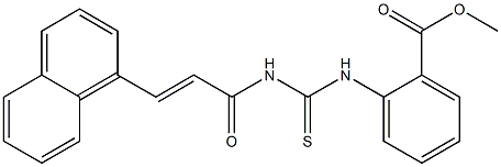 methyl 2-[({[(E)-3-(1-naphthyl)-2-propenoyl]amino}carbothioyl)amino]benzoate Struktur