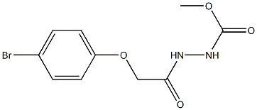 methyl 2-[2-(4-bromophenoxy)acetyl]-1-hydrazinecarboxylate Struktur