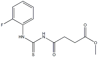 methyl 4-{[(2-fluoroanilino)carbothioyl]amino}-4-oxobutanoate Struktur