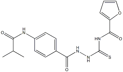 N-({2-[4-(isobutyrylamino)benzoyl]hydrazino}carbothioyl)-2-furamide Struktur