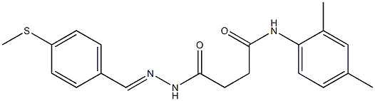 N-(2,4-dimethylphenyl)-4-(2-{(E)-[4-(methylsulfanyl)phenyl]methylidene}hydrazino)-4-oxobutanamide Struktur