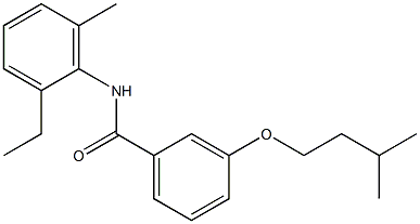 N-(2-ethyl-6-methylphenyl)-3-(isopentyloxy)benzamide Struktur