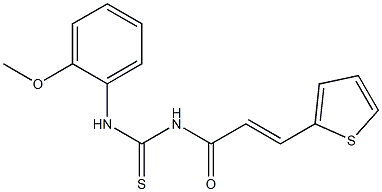 N-(2-methoxyphenyl)-N'-[(E)-3-(2-thienyl)-2-propenoyl]thiourea Struktur