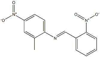 2-methyl-4-nitro-N-[(E)-(2-nitrophenyl)methylidene]aniline Struktur