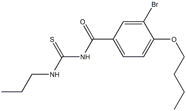 N-(3-bromo-4-butoxybenzoyl)-N'-propylthiourea Struktur