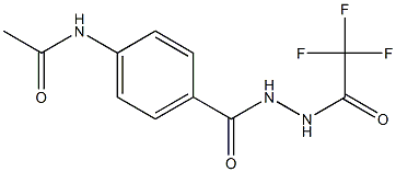 N-(4-{[2-(2,2,2-trifluoroacetyl)hydrazino]carbonyl}phenyl)acetamide Struktur