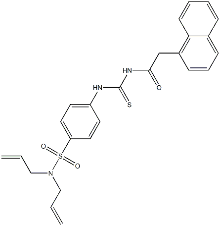 N,N-diallyl-4-[({[2-(1-naphthyl)acetyl]amino}carbothioyl)amino]benzenesulfonamide Struktur