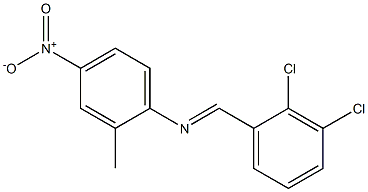 N-[(E)-(2,3-dichlorophenyl)methylidene]-N-(2-methyl-4-nitrophenyl)amine Struktur