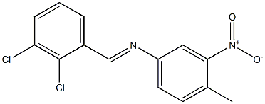 N-[(E)-(2,3-dichlorophenyl)methylidene]-N-(4-methyl-3-nitrophenyl)amine Struktur