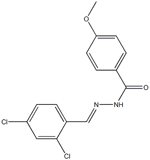 N'-[(E)-(2,4-dichlorophenyl)methylidene]-4-methoxybenzohydrazide Struktur