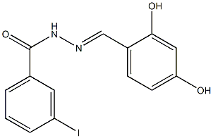 N'-[(E)-(2,4-dihydroxyphenyl)methylidene]-3-iodobenzohydrazide Struktur