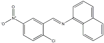 N-[(E)-(2-chloro-5-nitrophenyl)methylidene]-N-(1-naphthyl)amine Struktur