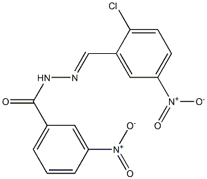 N'-[(E)-(2-chloro-5-nitrophenyl)methylidene]-3-nitrobenzohydrazide Struktur