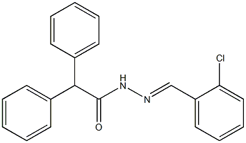 N'-[(E)-(2-chlorophenyl)methylidene]-2,2-diphenylacetohydrazide Struktur