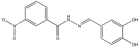 N'-[(E)-(3,4-dihydroxyphenyl)methylidene]-3-nitrobenzohydrazide Struktur