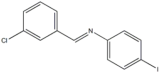 N-[(E)-(3-chlorophenyl)methylidene]-N-(4-iodophenyl)amine Struktur