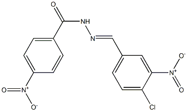 N'-[(E)-(4-chloro-3-nitrophenyl)methylidene]-4-nitrobenzohydrazide Struktur