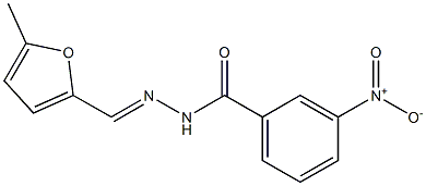 N'-[(E)-(5-methyl-2-furyl)methylidene]-3-nitrobenzohydrazide Struktur