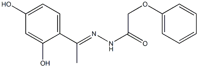 N'-[(E)-1-(2,4-dihydroxyphenyl)ethylidene]-2-phenoxyacetohydrazide Struktur