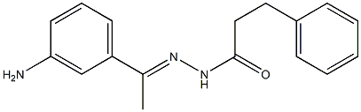 N'-[(E)-1-(3-aminophenyl)ethylidene]-3-phenylpropanohydrazide Struktur