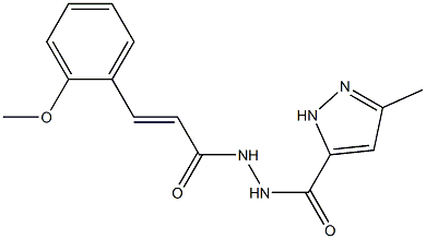 N'-[(E)-3-(2-methoxyphenyl)-2-propenoyl]-3-methyl-1H-pyrazole-5-carbohydrazide Struktur