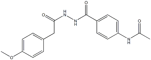 N-[4-({2-[2-(4-methoxyphenyl)acetyl]hydrazino}carbonyl)phenyl]acetamide Struktur