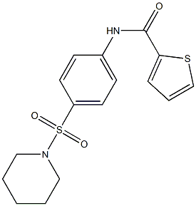 N-[4-(1-piperidinylsulfonyl)phenyl]-2-thiophenecarboxamide Struktur