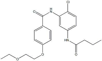 N-[5-(butyrylamino)-2-chlorophenyl]-4-(2-ethoxyethoxy)benzamide Struktur