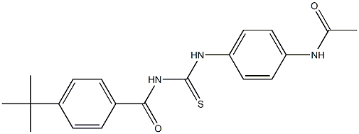 N-{4-[({[4-(tert-butyl)benzoyl]amino}carbothioyl)amino]phenyl}acetamide Struktur