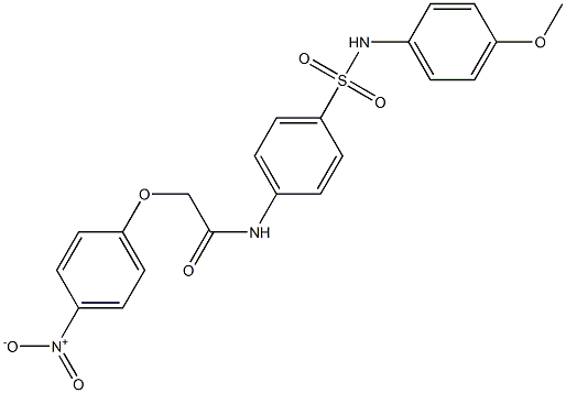 N-{4-[(4-methoxyanilino)sulfonyl]phenyl}-2-(4-nitrophenoxy)acetamide Struktur