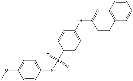 N-{4-[(4-methoxyanilino)sulfonyl]phenyl}-3-phenylpropanamide Struktur