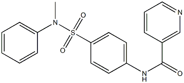 N-{4-[(methylanilino)sulfonyl]phenyl}nicotinamide Struktur