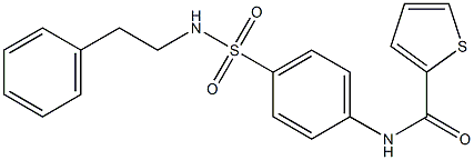 N-{4-[(phenethylamino)sulfonyl]phenyl}-2-thiophenecarboxamide Struktur