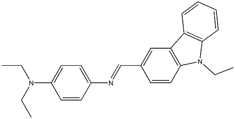 N-[4-(diethylamino)phenyl]-N-[(E)-(9-ethyl-9H-carbazol-3-yl)methylidene]amine Struktur